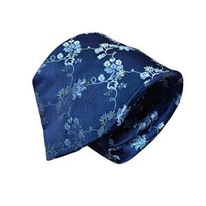 Ben Sherman Blue Floral Silk Tie Mens
